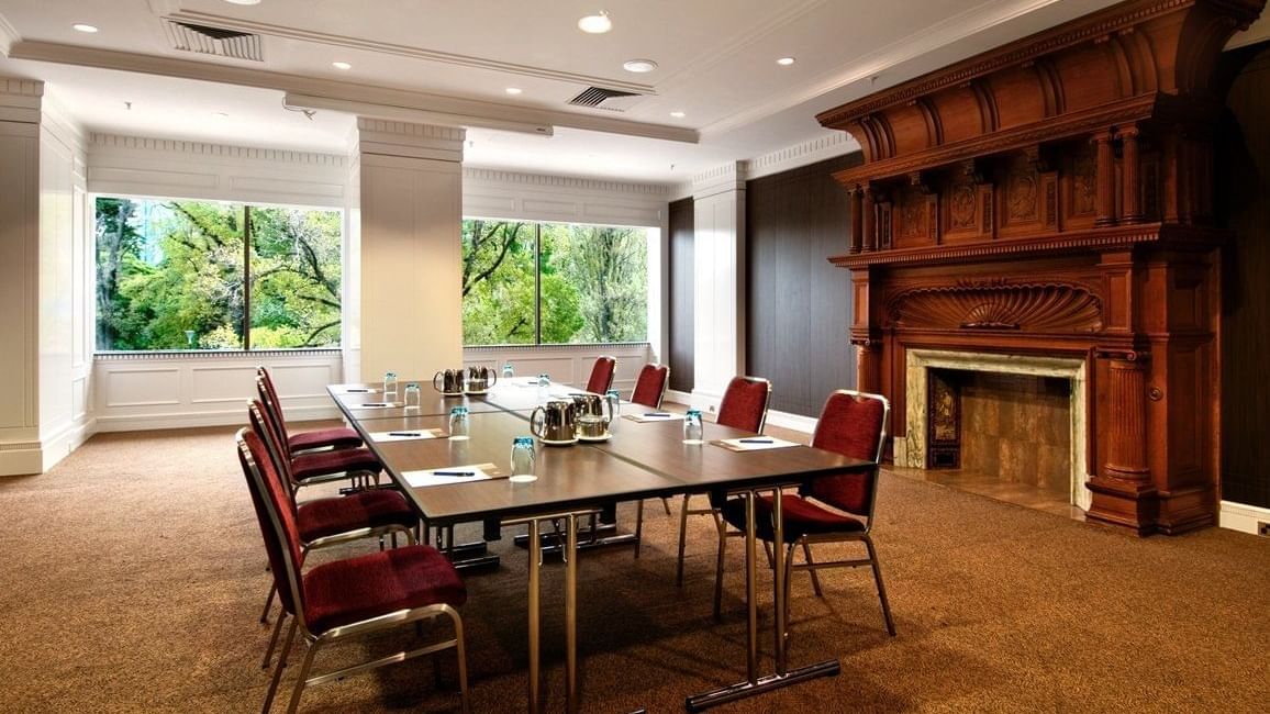 Meeting room with out door view at the pullman melbourne on the park