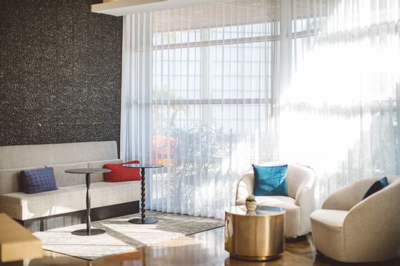 Interior of Lobby lounge area at Hotel Angeleno