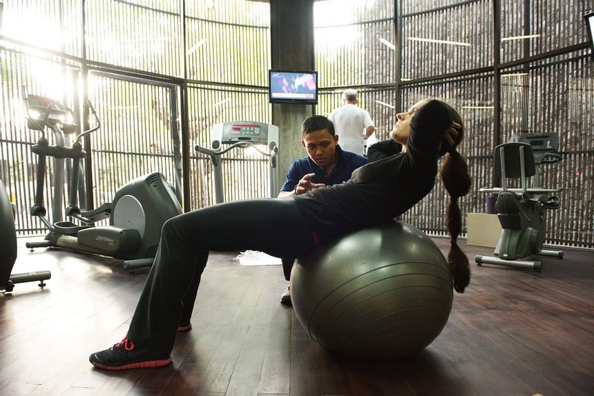 Gym Ball Exercise at Peppers Seminyak
