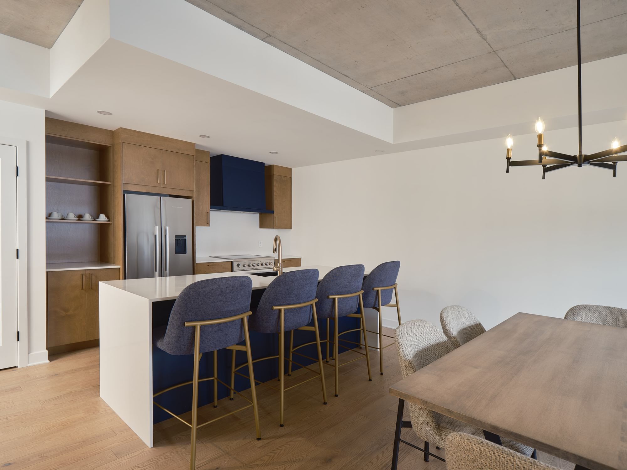 Kitchen area in 204 One Bedroom Suite at Quartier Des Marinas