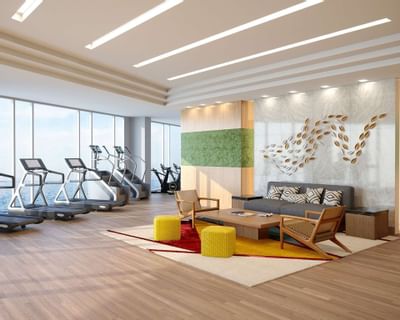 Interior of the gymnasium at Sunseeker Resort