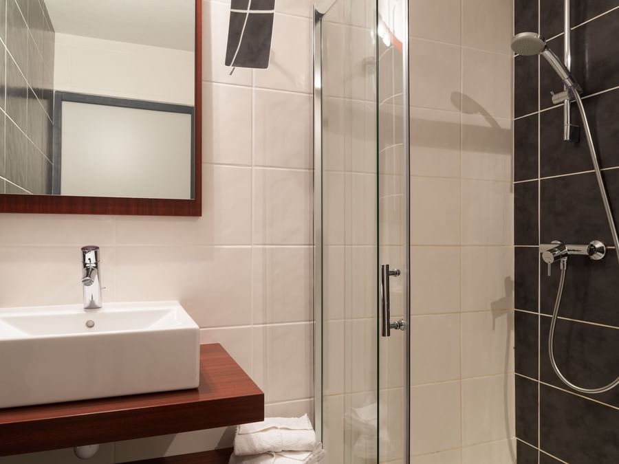 Bathroom vanity in bedrooms at Le Mas de Grille