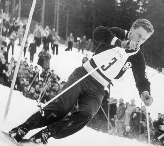 Image of Stein Eriksen skiing