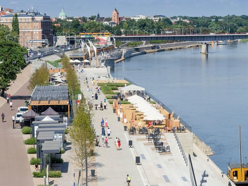 Vistula River Boulevards near the MDM Hotel Warsaw