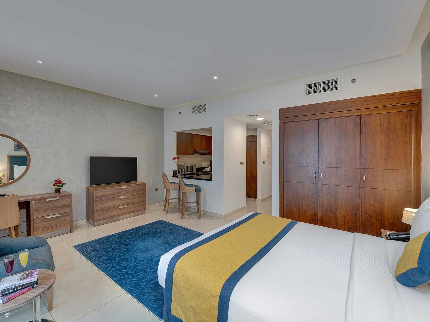 غرفة نوم في سها بارك للشقق الفندقية