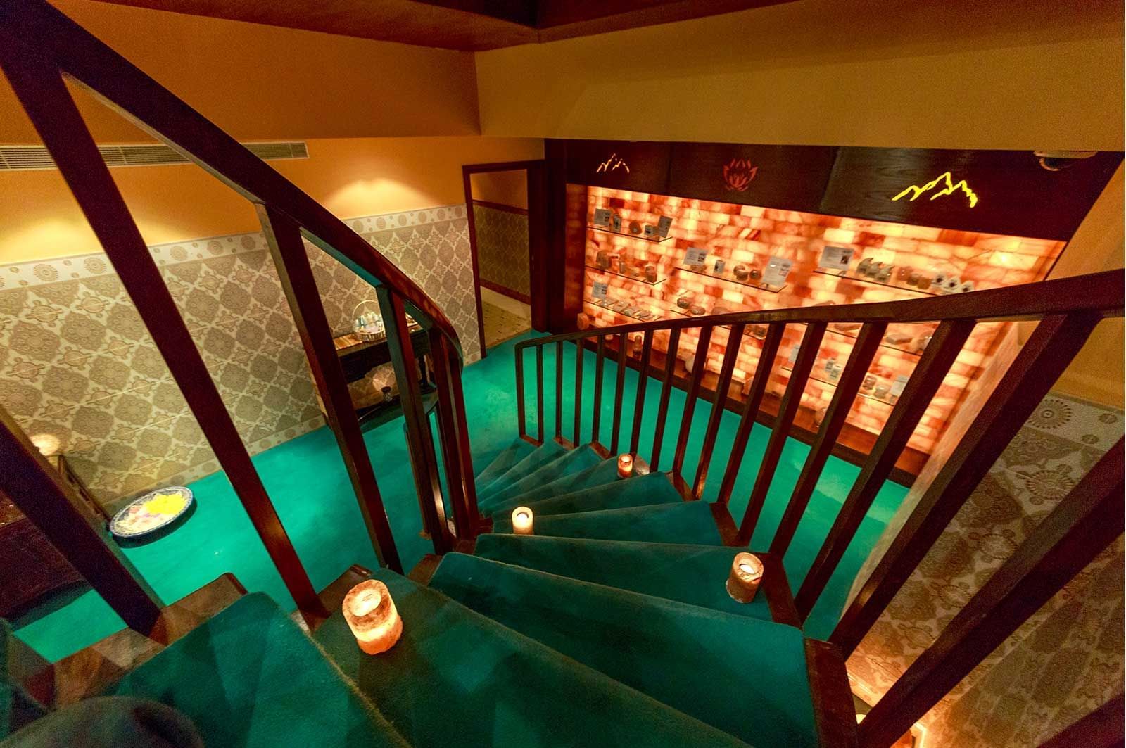 Staircase to the salon at Islamabad Serena Hotel