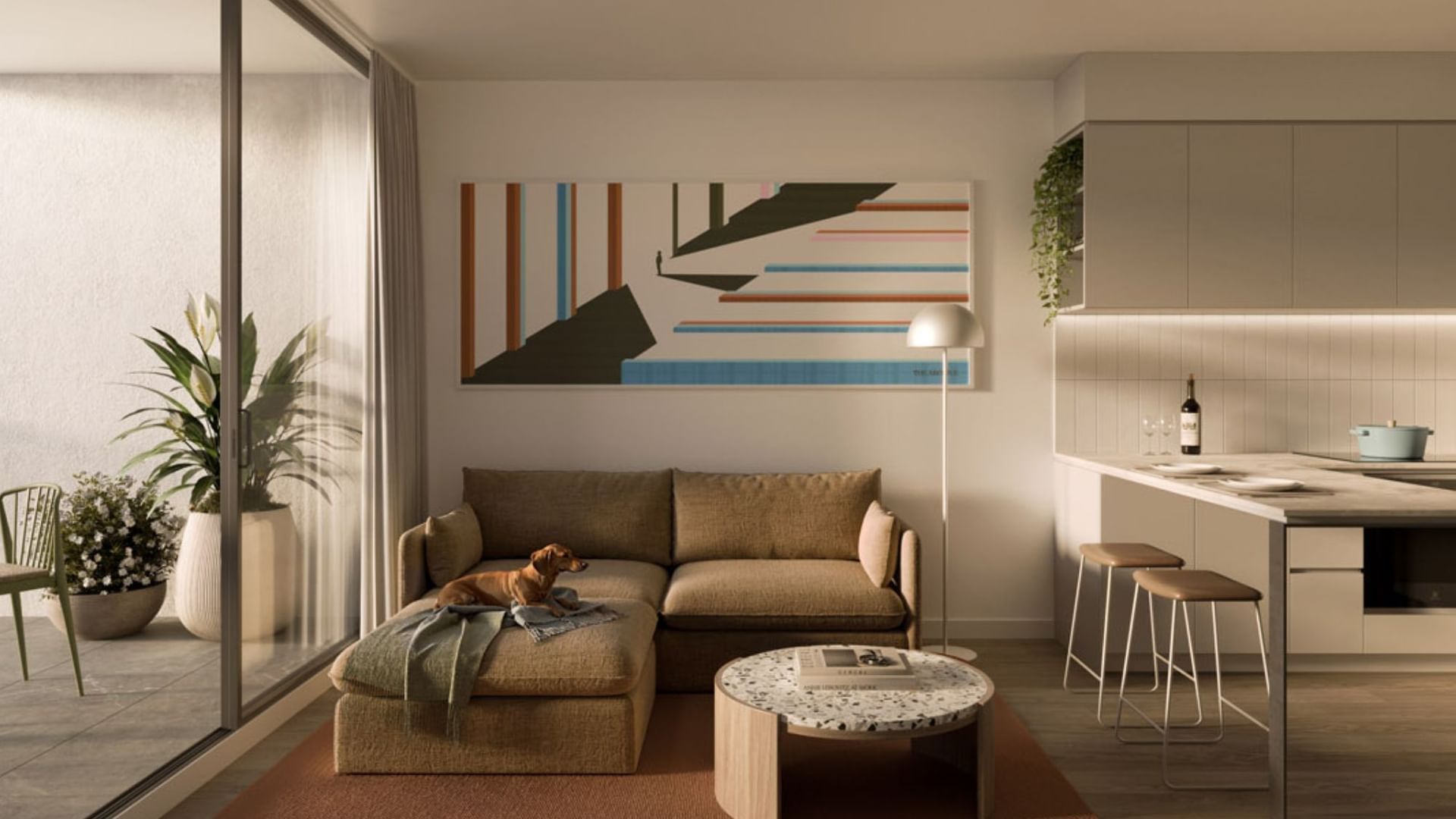 The Archive - 1 Bedroom Apartment Render