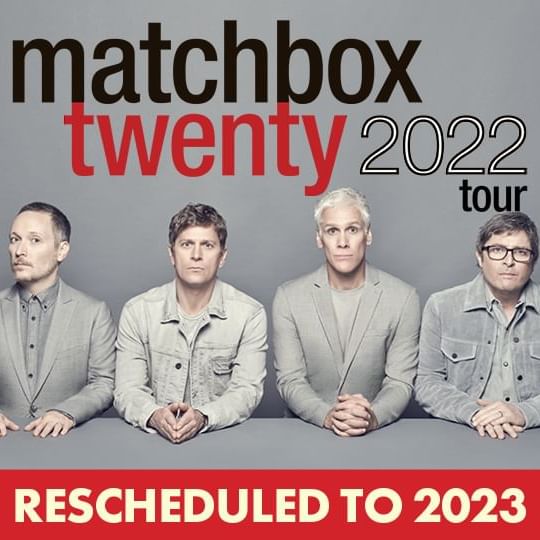 our members of Matchbox Twenty wearing gray clothes against a gray background