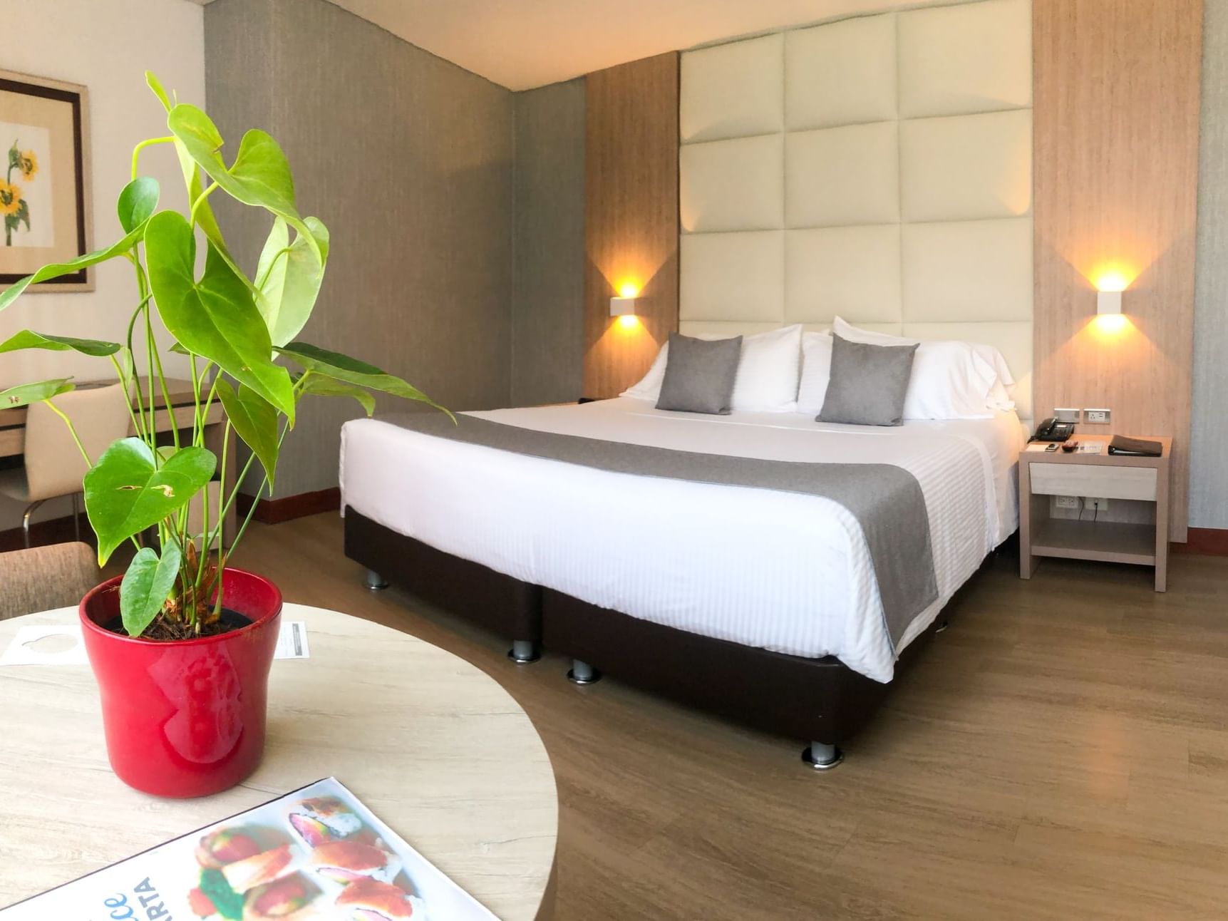 Standard Room with cozy bed and TV area at San Fernando Plaza Hotel