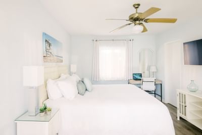 Spacious ocean-view hotel room