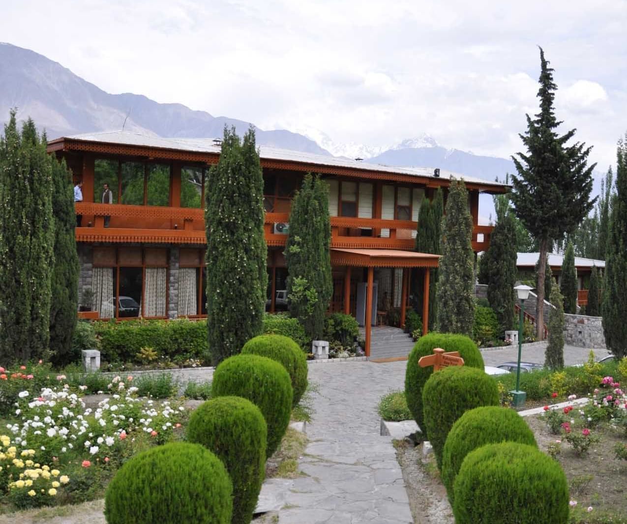 The Pathway towards the hotel entrance at Gilgit Serena Hotel