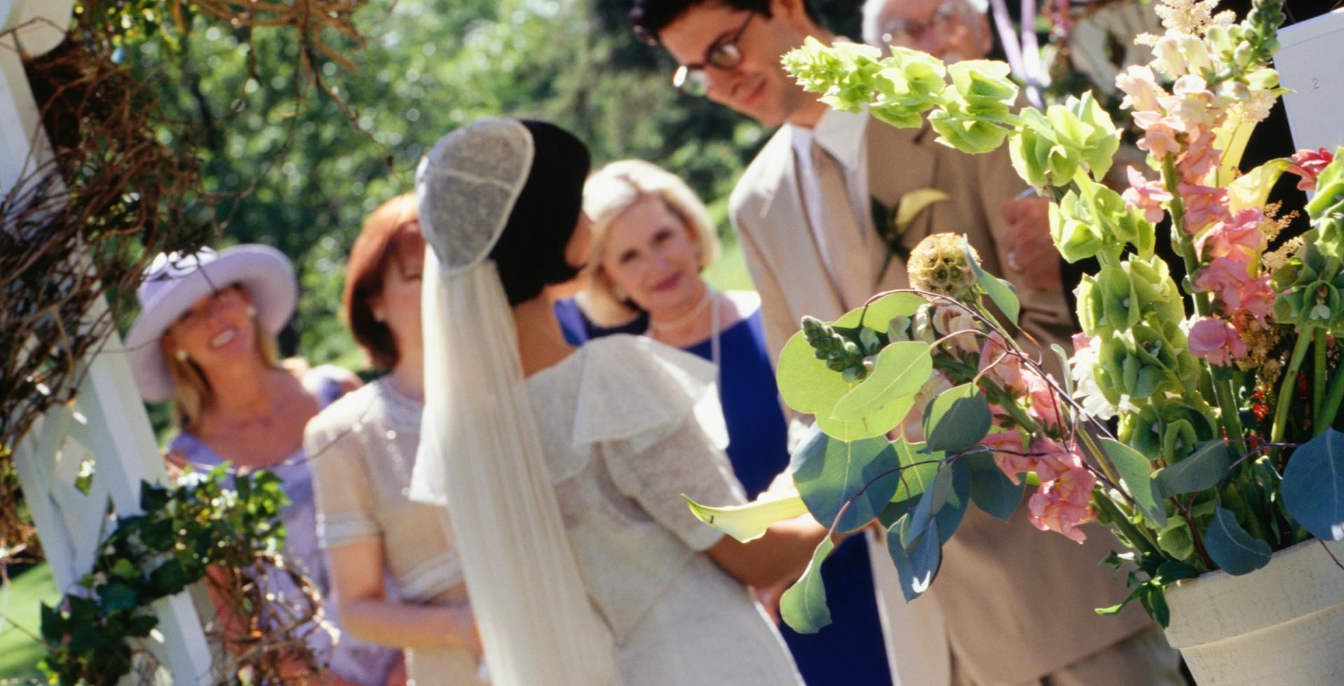 Jewish Wedding Venues in Berkshire featuring a Jewish Wedding ceremony in the Easthampstead Park Hotel gardens