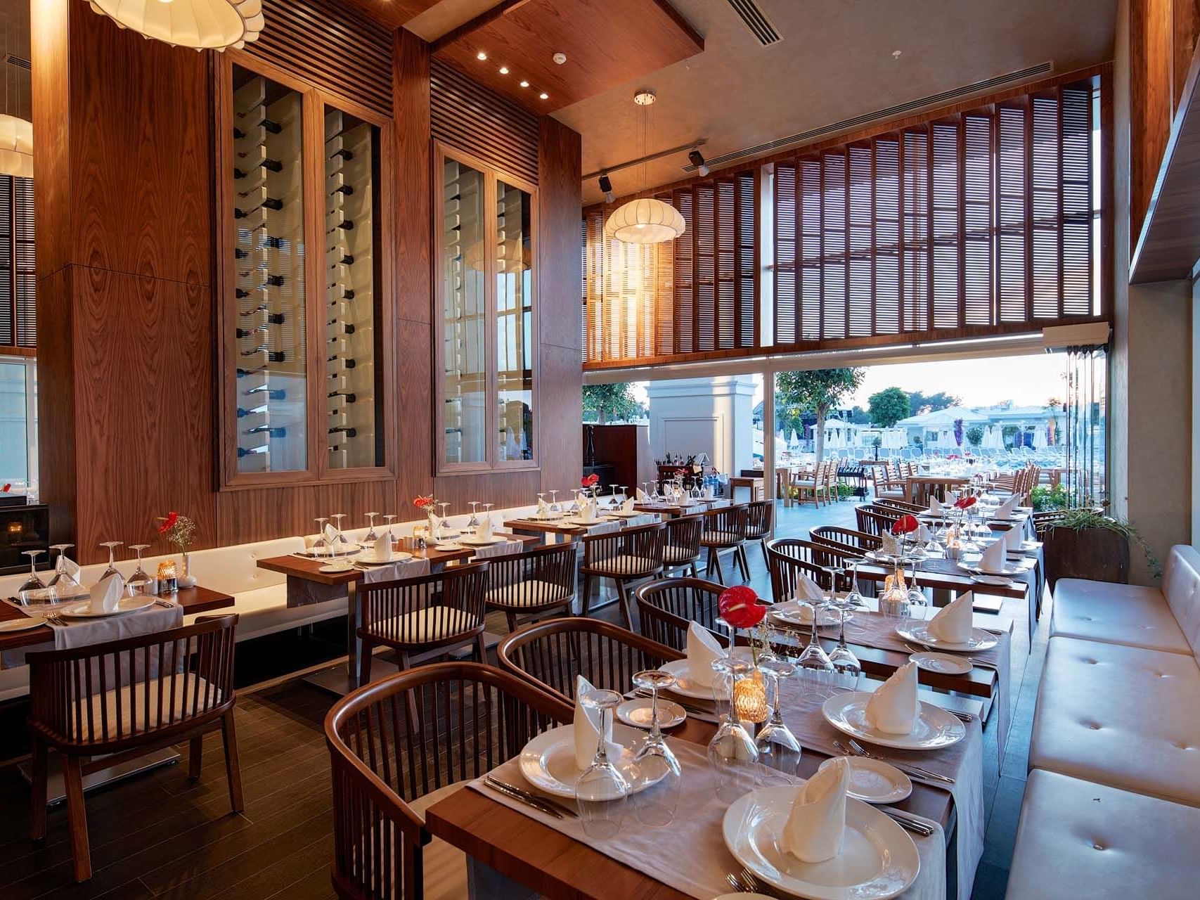 Indoor dining area of Pascarella Italian Restaurant at Titanic Deluxe Golf Belek