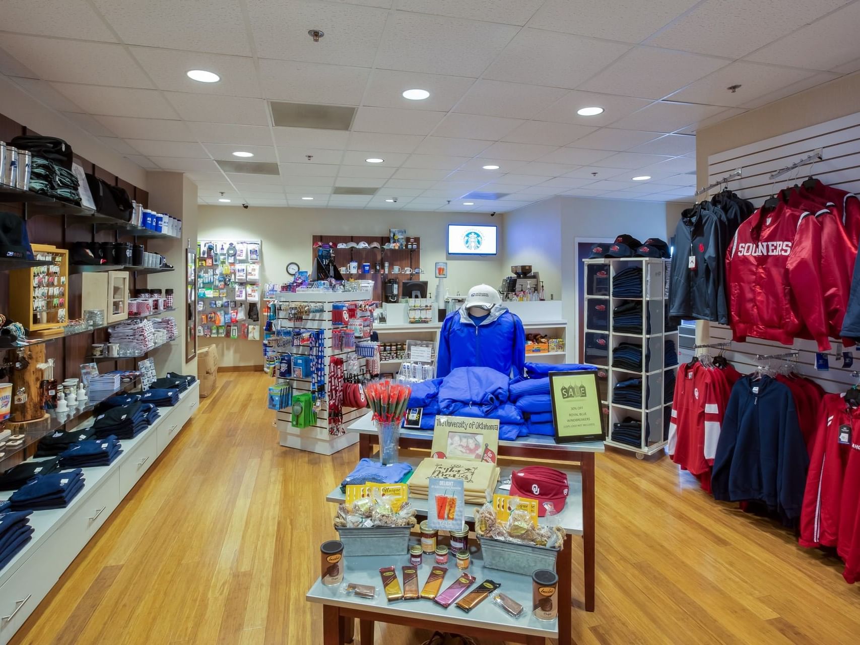 Interior of a giftshop at NCED Hotel and Conference Center