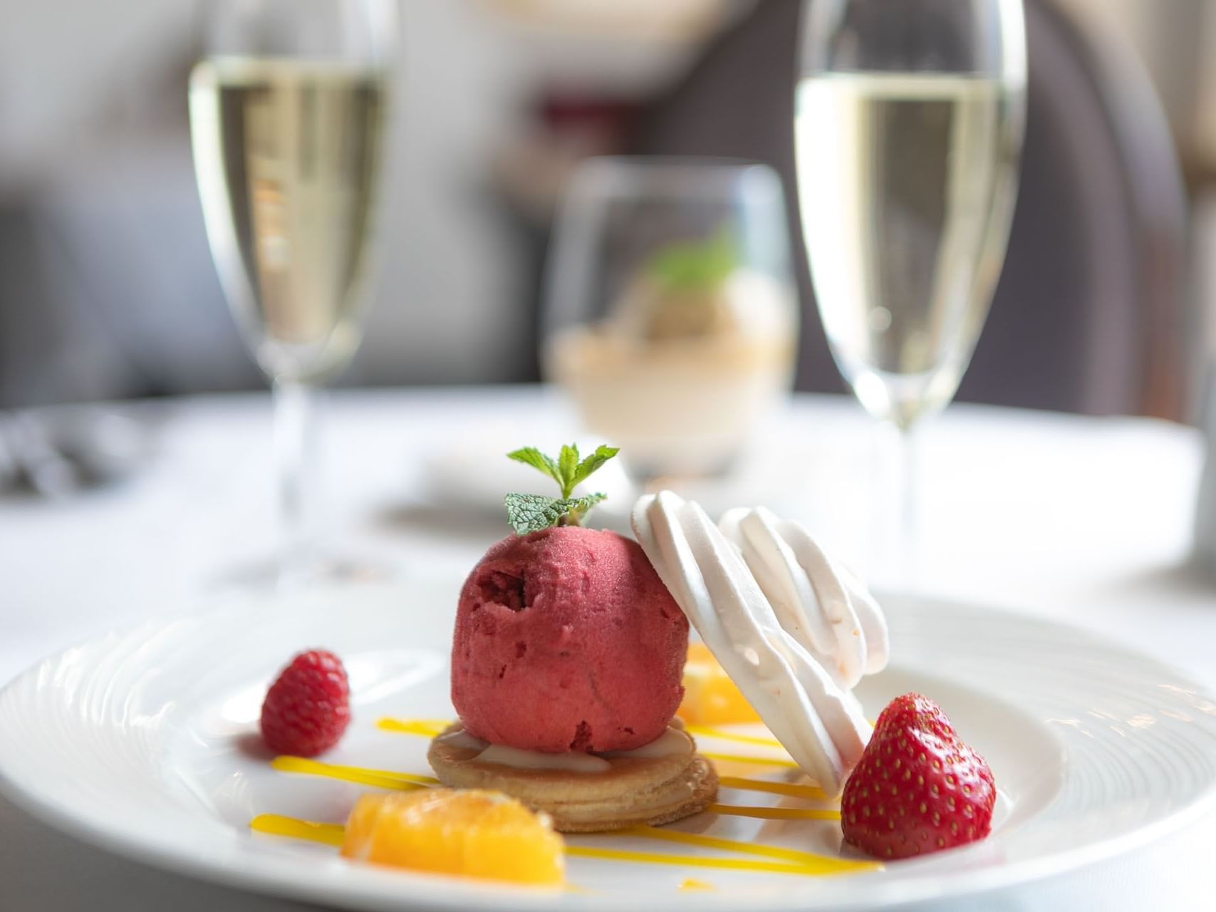 Desserts served at The Imperial Hotel Blackpool