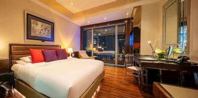 Interior of Deluxe Room with King Bed at Hotel Eclat Beijing