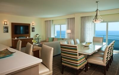 Dining in Ocean Front Presidential King Suite at Ocean Place