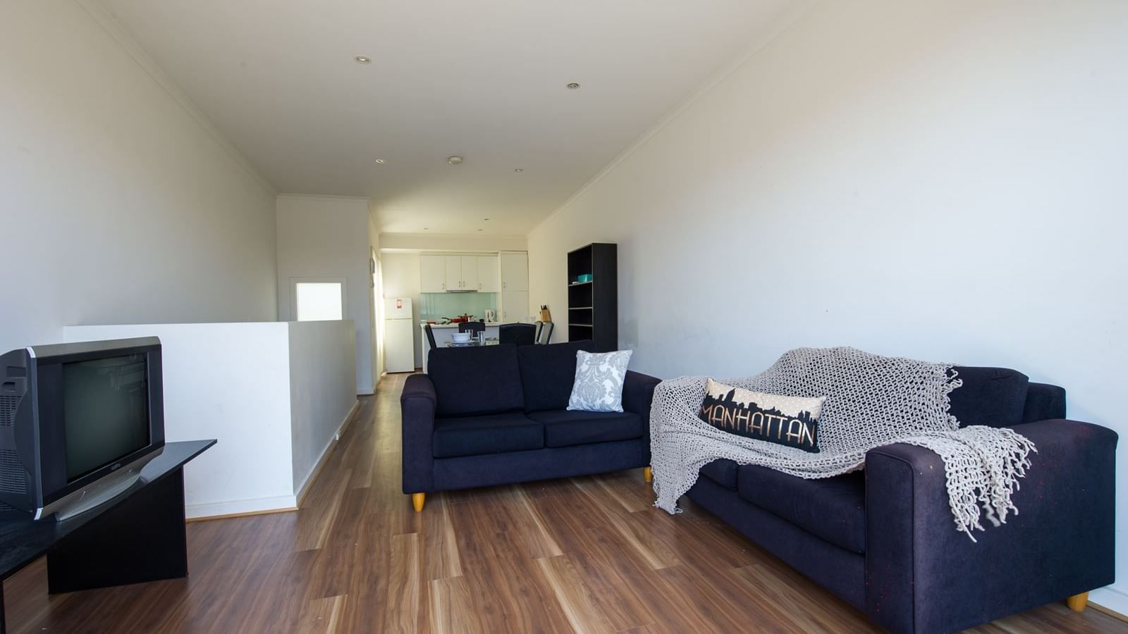Student Living Edge Apartments – Grote Street Building - Typical second level, fully furnished open plan living area