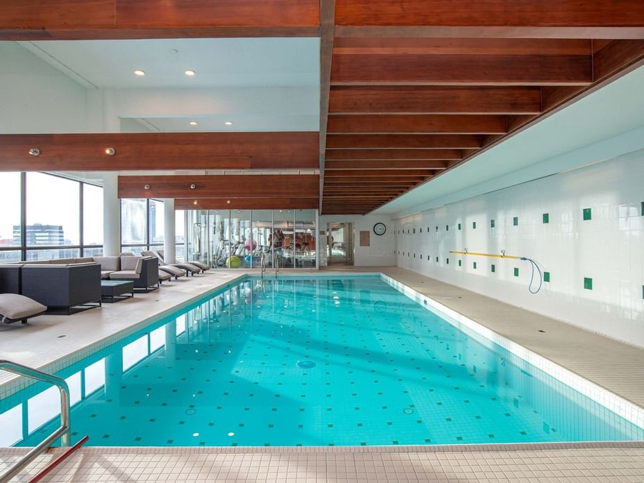 Indoor Pool Sandman Signature Edmonton Downtown Amenities
