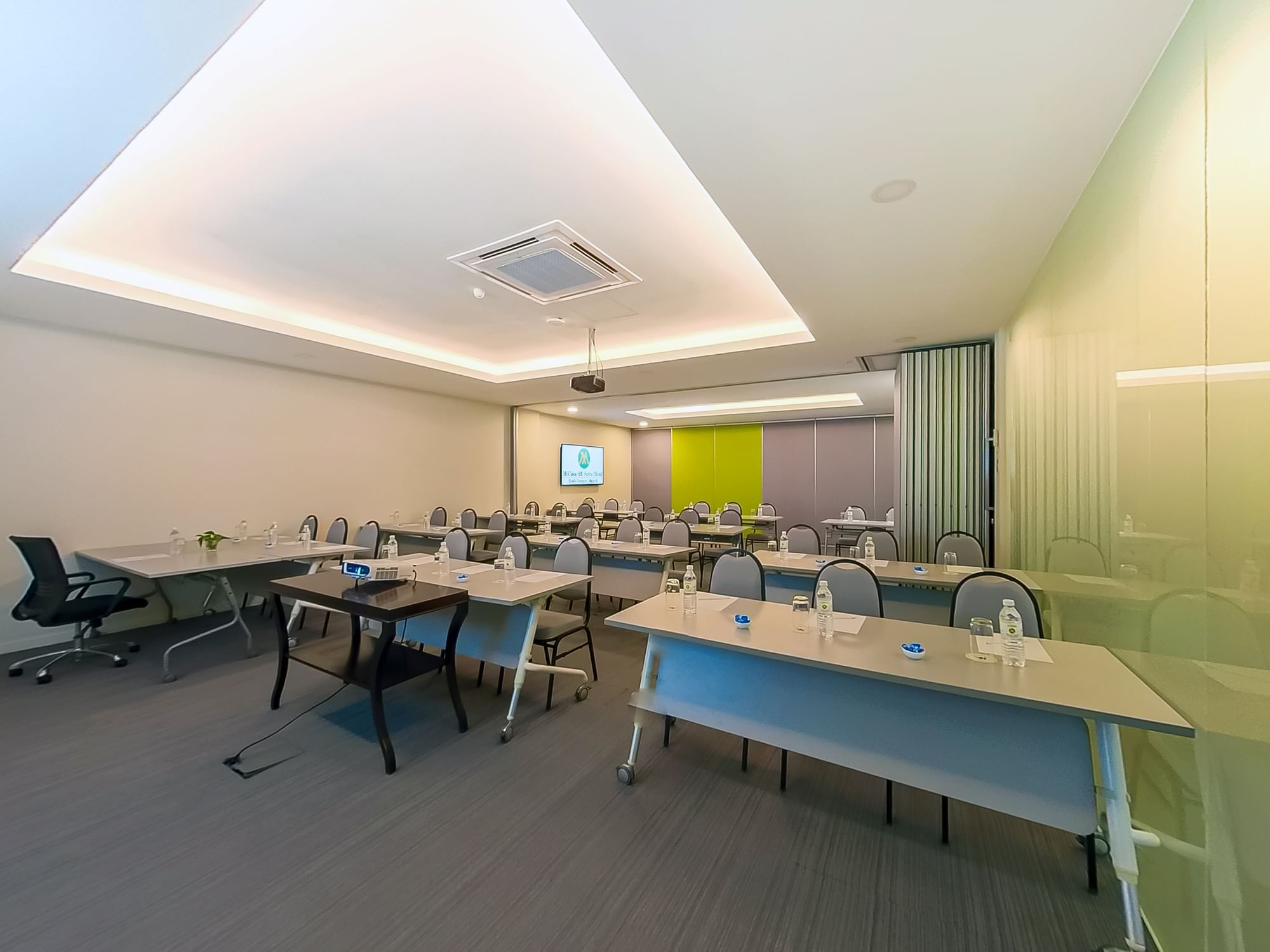 Classroom style table arrangement in Emerald Room at MiCasa All Suite Hotel KL