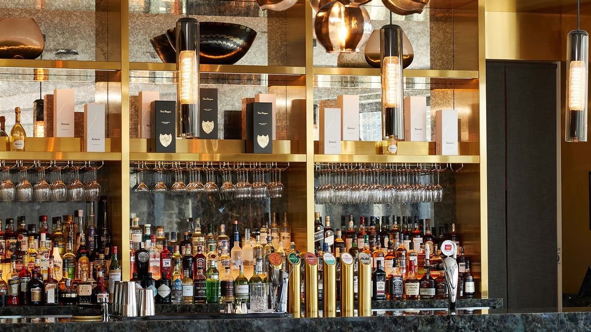 Bar area in CIRQ restaurant at Crown Towers Sydney