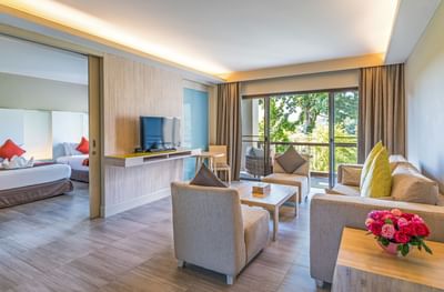 Living space in Soi Dao Mountain View Room at Chatrium Resort