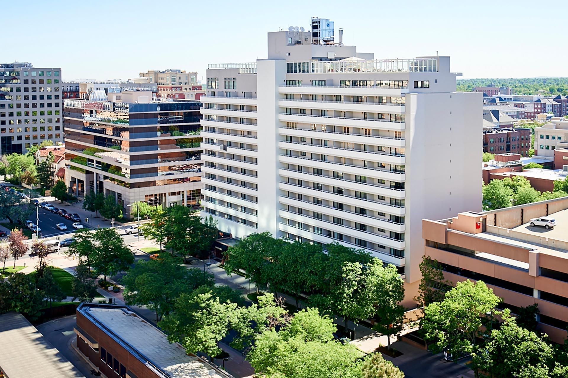 High Angle View Of Hotel Exterior Surroundings At Warwick Denver   Hotel Exterior View At Warwick Denver 