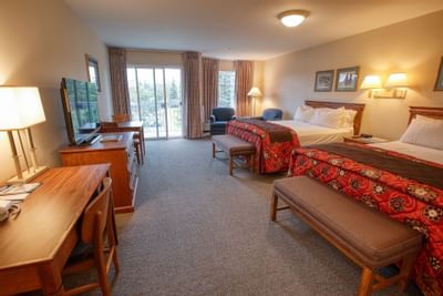 Side view of the bedroom at Bear Lodge 