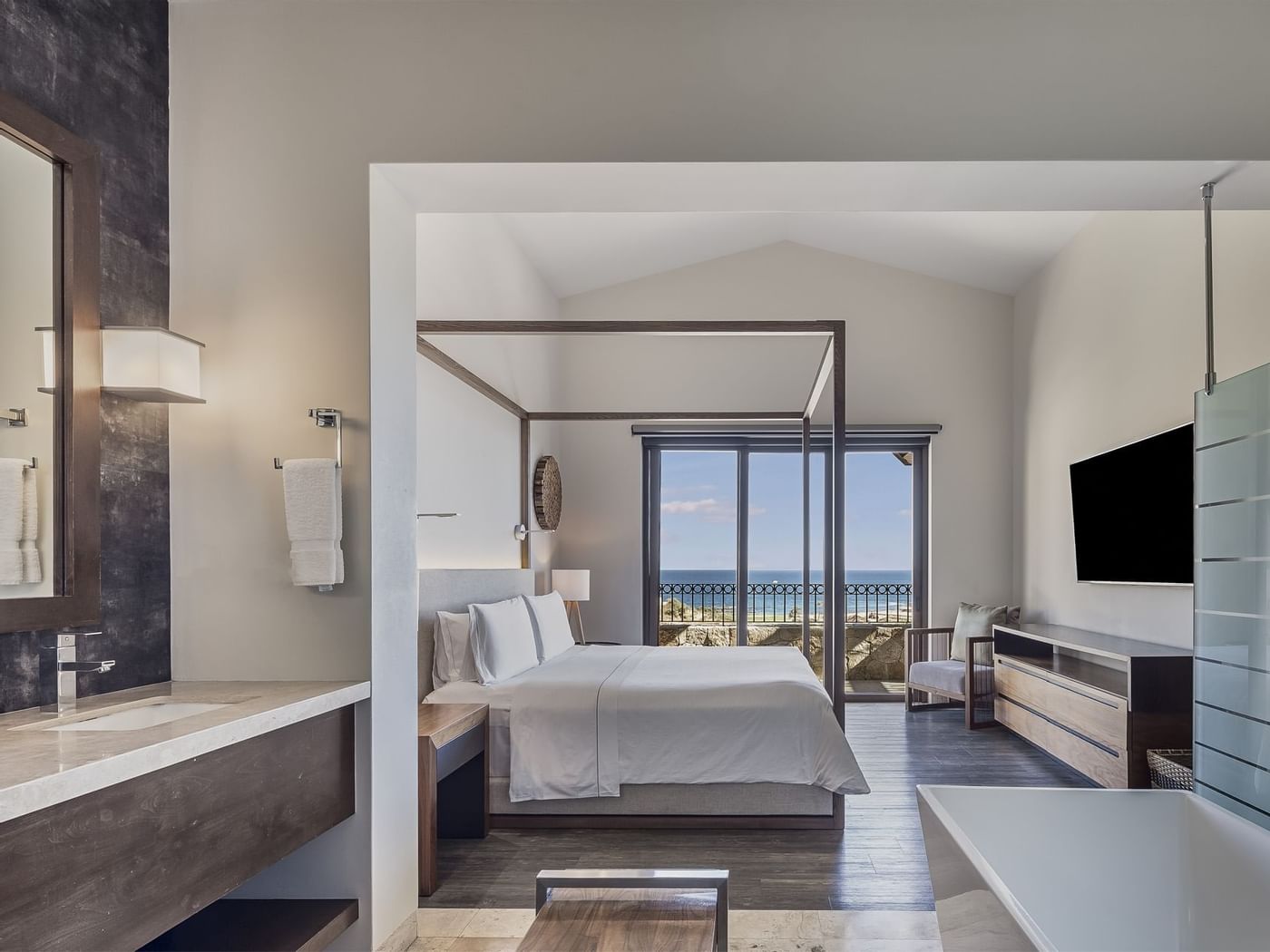 Bed & TV in One Bedroom Residence King at Live Aqua Resorts