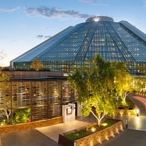 High angle shot of the driveway to Crown Towers Melbourne