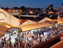 Night view of Queen Victoria Night Market near Jasper Hotel