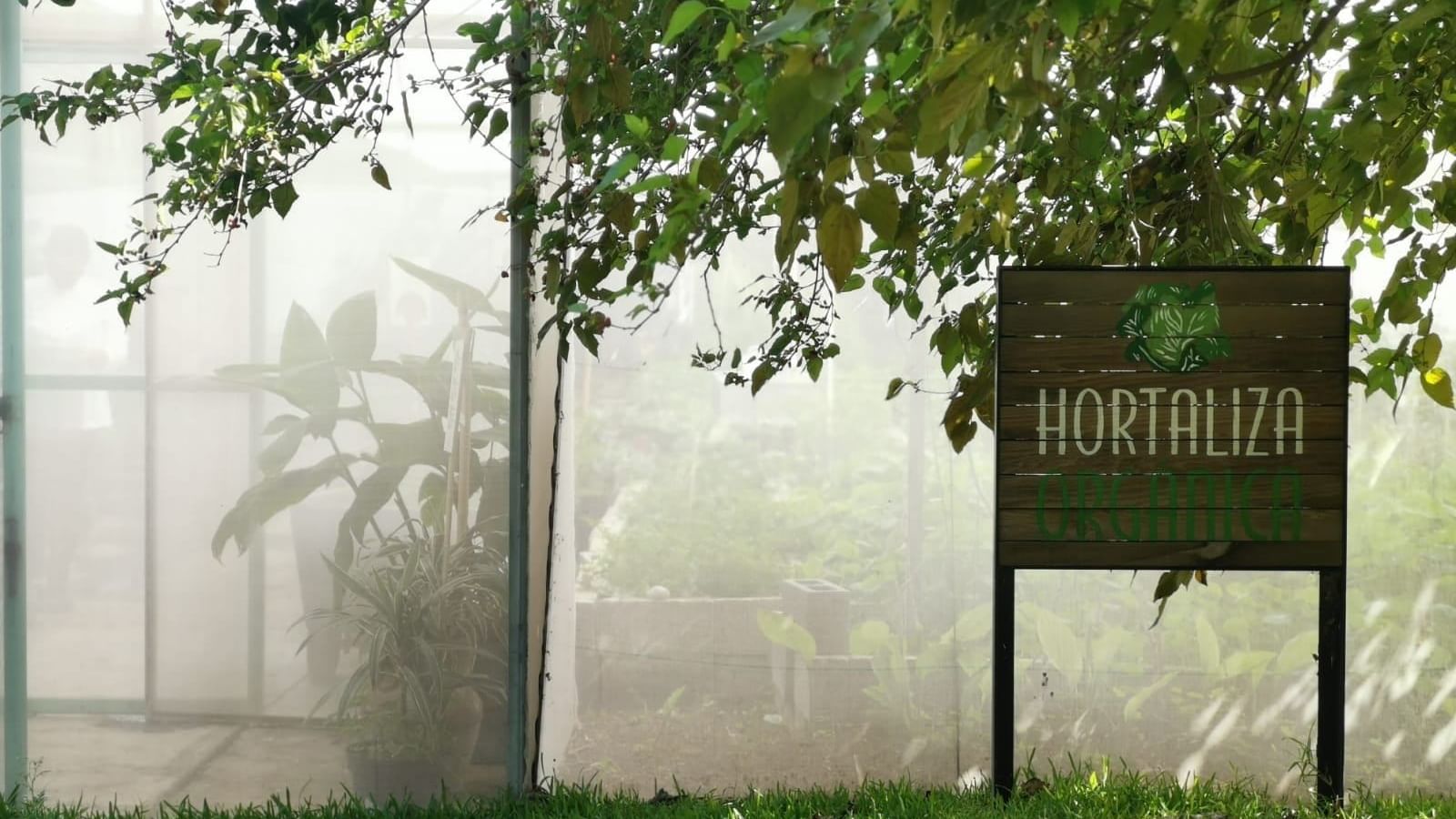 Name board of organic Hortaliza, Huayacan Cuernavaca Curamoria
