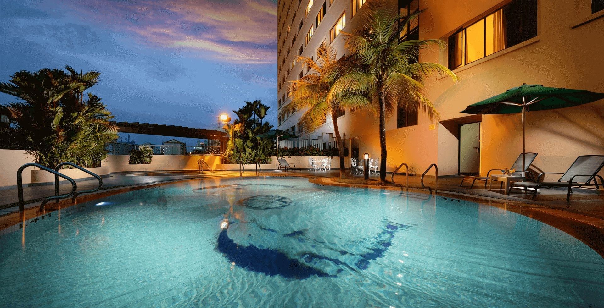 Nightshot of Outdoor Swimming Pool at Sunway Hotel Georgetown