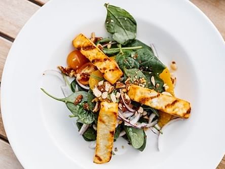 Dish of a meal at Tasmania's East Coast near Freycinet Lodge