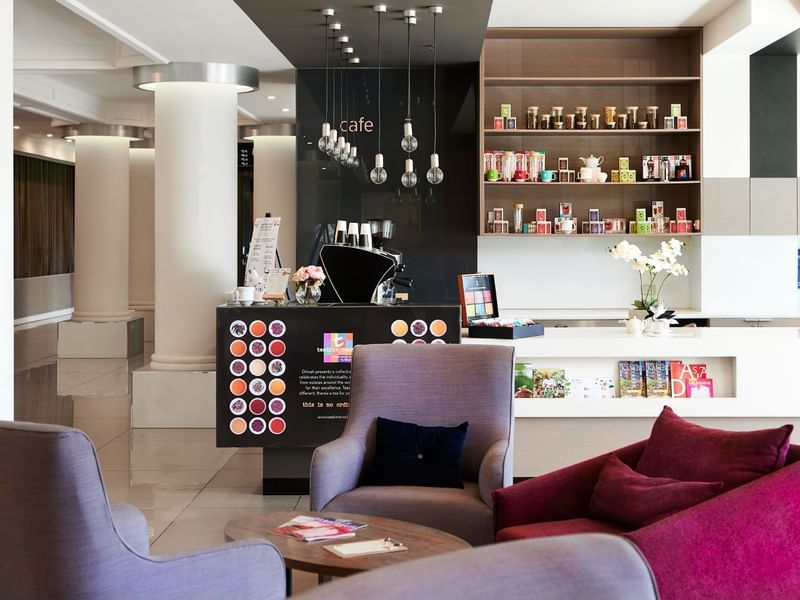 Front desk by the lounge area in Cafe at Pullman Albert Park