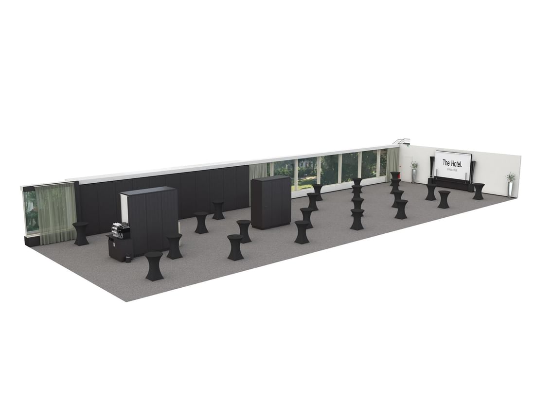 3D plan of Park Ballroom venue at The Hotel Brussels