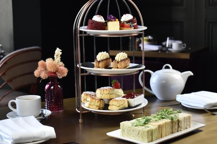 traditional afternoon tea at easthampstead park, berkshire