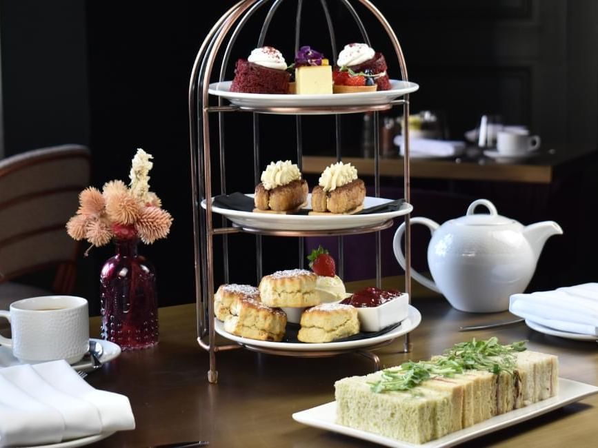 Traditional afternoon tea at Easthampstead Park, Wokingham