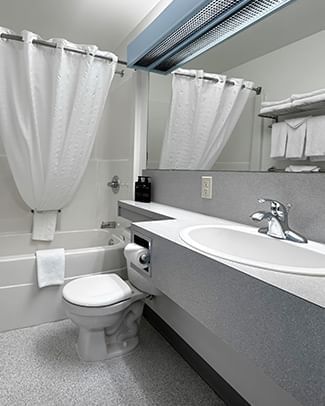 Dawson City guest room bathroom