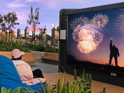 New Outdoor Cinema on Rooftop