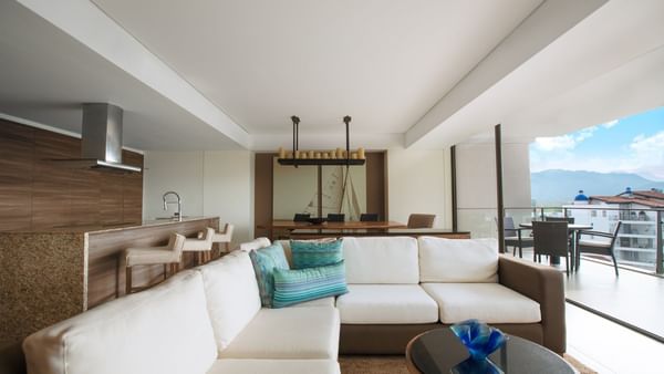 Marina Condo sitting area at Live Aqua Private Residences Marina Vallarta