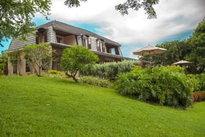 Exterior of Tobago villa with ocean view