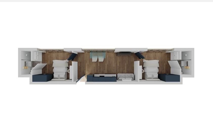 UL Melbourne CBD - 2 Bedroom Apartment Floorplan