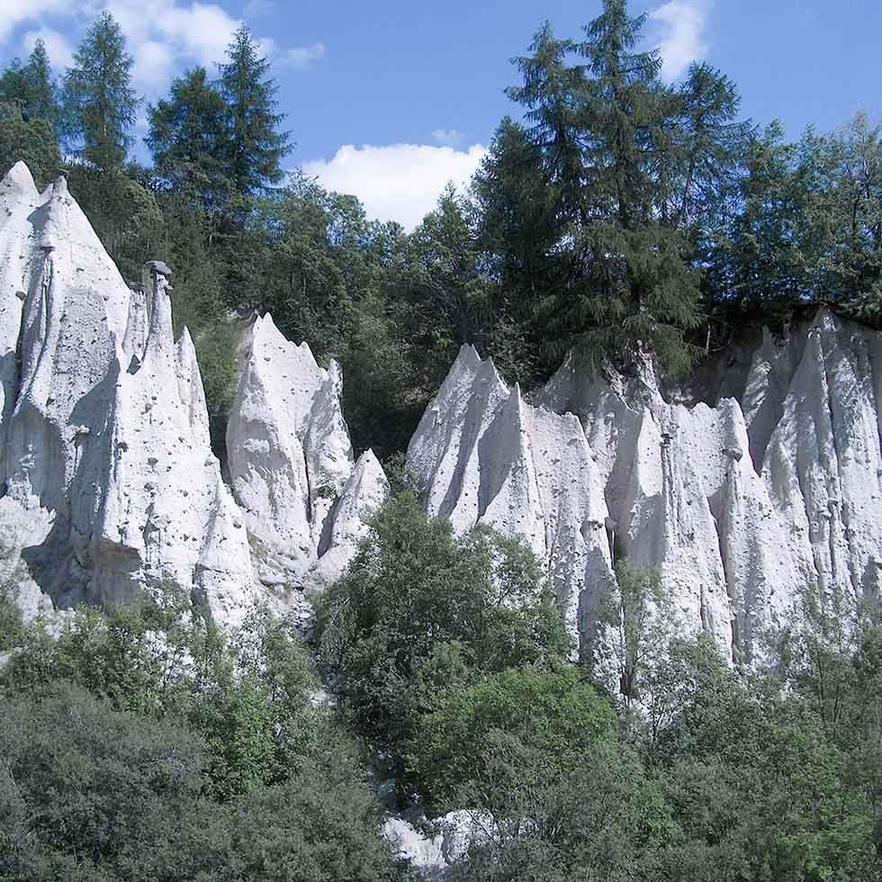 Earth pyramids in Percha near Falkensteiner Hotels