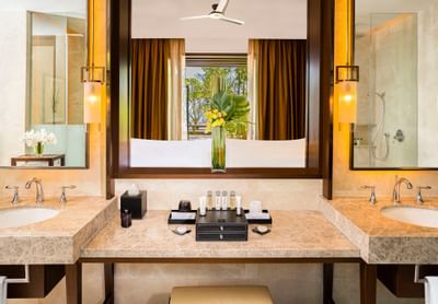 Vanity of the princess beach villa at The Danna Langkawi