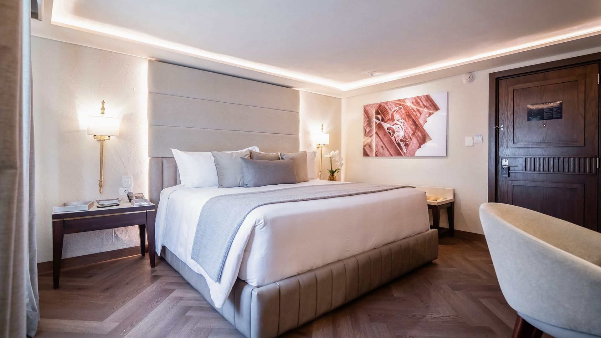 Habitación New Class King elegante con cama grande, en Quinta Real Puebla, Heroica Puebla de Zaragoza