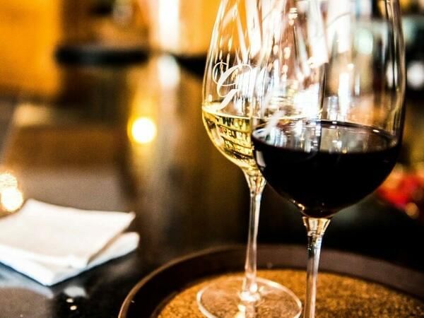 Closeup of two wine glasses at Hotel Mont Gabriel Resort & Spa