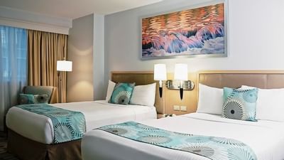 room with two beds