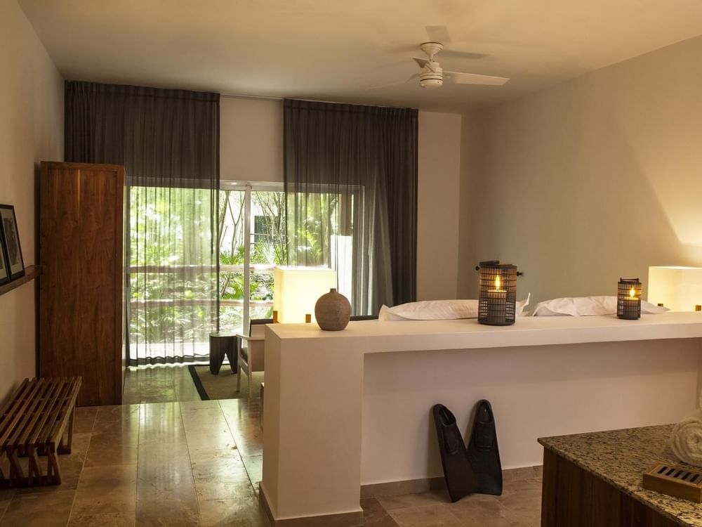 Bedroom of Casita Stand Alone 1 King at The Explorean Cozumel