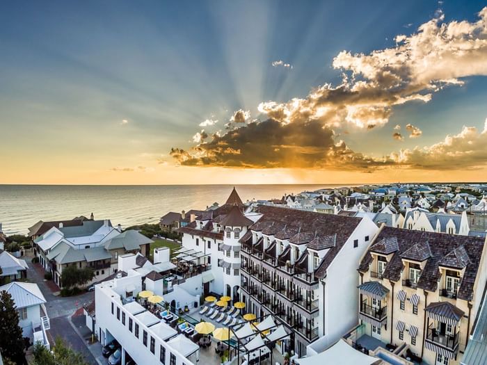 Arial View of The Pearl Hotel, Rosemary Beach, FL